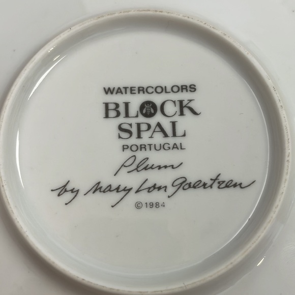 𝅺SET of 4 demitasse cups and plates made in Portugal by Block Spal in 1984 - Picture 7 of 8